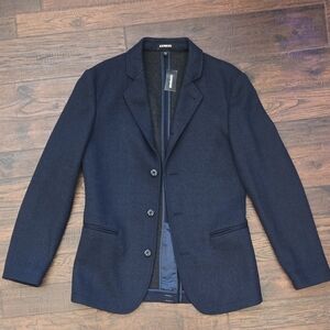 Express Men's Deep Blue Woolblend Sport Coat